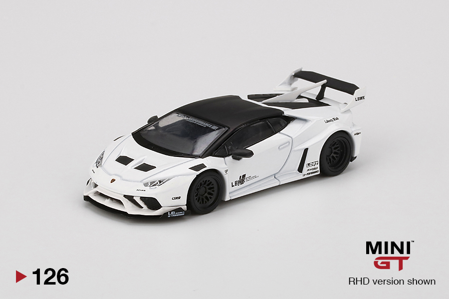 MINI GT #126 — LB★WORKS Lamborghini Huracán GT White LHD version - MGT00126-L RHD version - MGT00126-R - Image 3