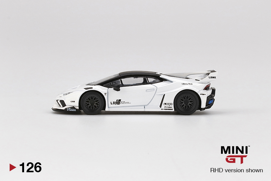 MINI GT #126 — LB★WORKS Lamborghini Huracán GT White LHD version - MGT00126-L RHD version - MGT00126-R - Image 5