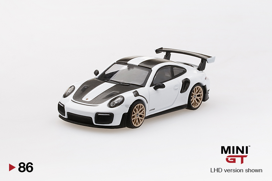 MINI GT #86 — Porsche 911 GT2 RS Weissach Package White - Image 3