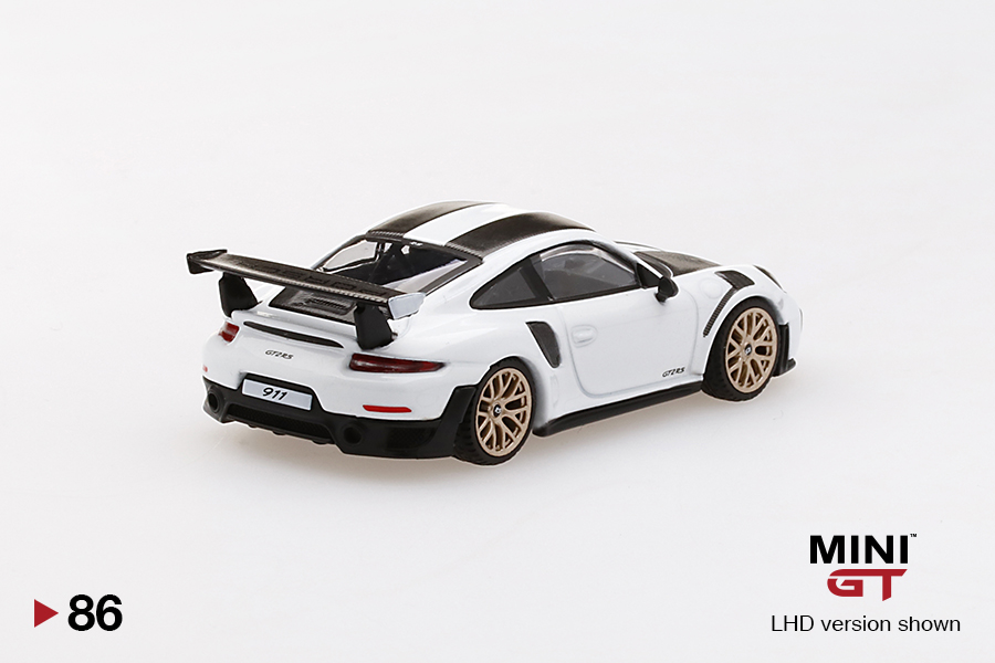 MINI GT #86 — Porsche 911 GT2 RS Weissach Package White - Image 4