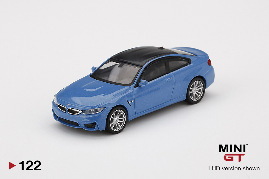 MINI GT #122 — BMW M4 (F82) Yas Marina Blue Metallic - Image 3