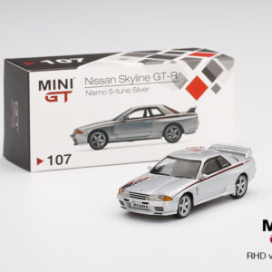 MINI GT #107 — Nissan Skyline GT-R (R32) Nismo S-Tune Silver RHD version only- MGT00107-R