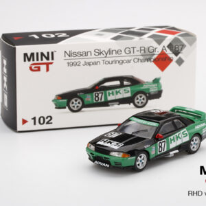 MINI GT #102 — Nissan Skyline GT-R R32 Gr. A #87 HKS 1992 Group A.