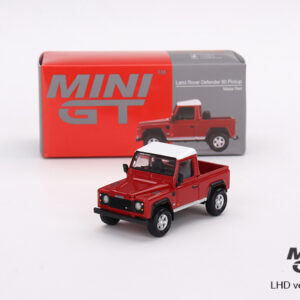 MINI GT #323 — Land Rover Defender 90 Pickup Masai Red
