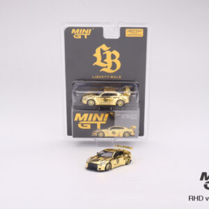 MINI GT #577 — LB★WORKS Nissan GT-R R35 Type 1, Rear Wing ver 1 , RHD Gold Series [ 2023 LB Harajuku New Store Opening Exclusive ]