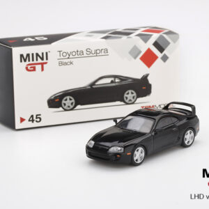 MINI GT #45 — Toyota Supra (JZA80) Black LHD version - MGT00045-L RHD version - MGT00045-R