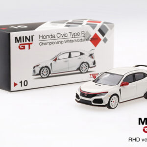 MINI GT #10 — Honda Civic Type R (FK8) Championship White Modulo Edition LHD version - MGT00010-L RHD version - MGT00010-R