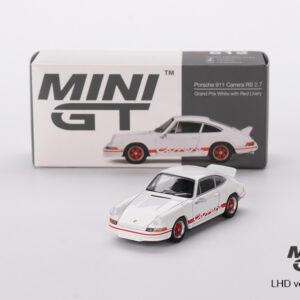 MINI GT #612 — Porsche 911 Carrera RS 2.7 Grand Prix White with Red Livery LHD / RHD version available