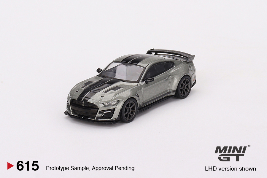 MINI GT #615 — Shelby GT500 SE Widebody Pepper Gray Metallic - Image 3