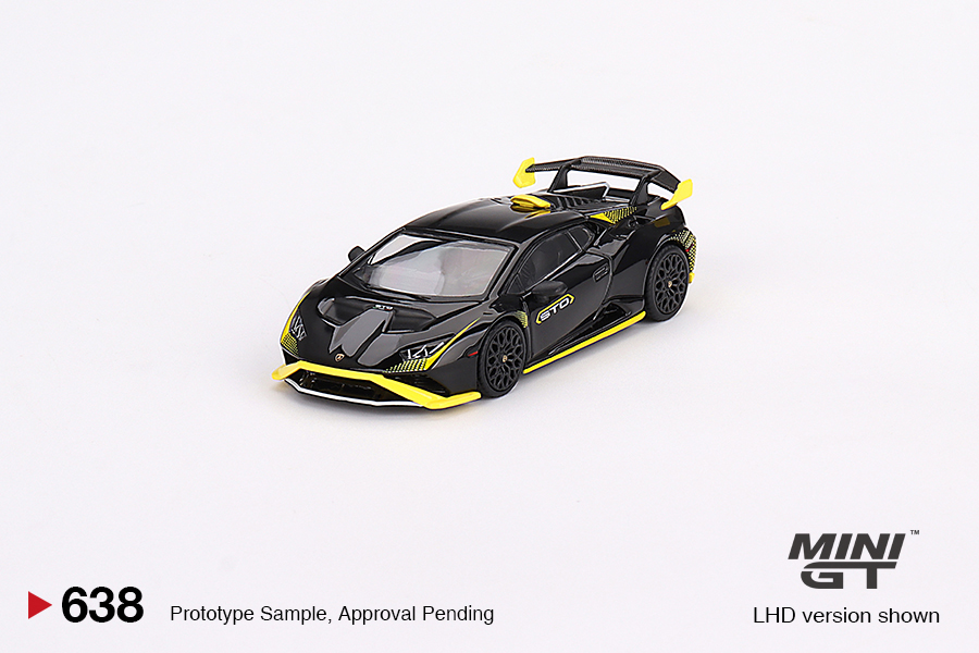 MINI GT #638 — Lamborghini Huracán STO Nero Noctis - Image 3