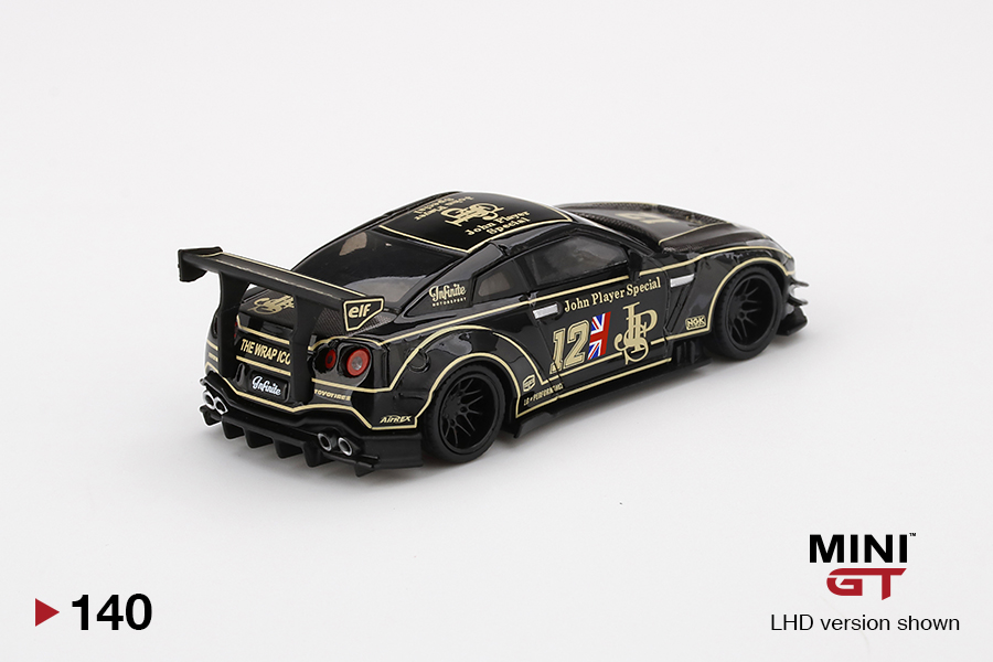 MINI GT #140 — LB★WORKS Nissan GT-R (R35) Type 2, Rear Wing Version 3 JPS - Image 4