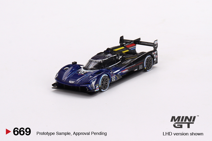 MINI GT #669 — Cadillac V-Series.R #02 Cadillac Racing 2023 IMSA Daytona 24 Hrs - Image 3