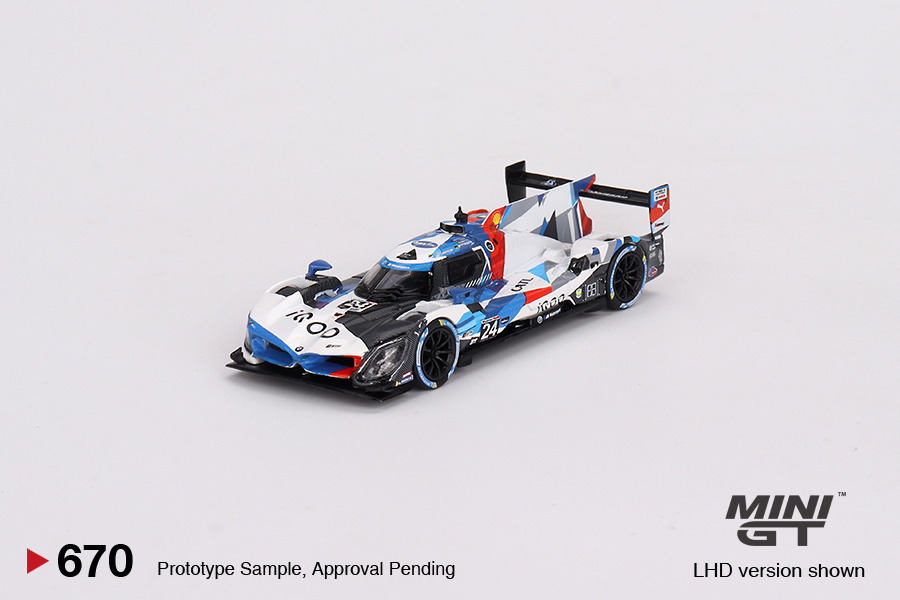 MINI GT #670 — BMW M Hybrid V8 GTP #24 BMW M Team RLL 2023 IMSA Daytona 24 Hrs - Image 3