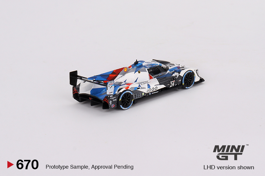 MINI GT #670 — BMW M Hybrid V8 GTP #24 BMW M Team RLL 2023 IMSA Daytona 24 Hrs - Image 4