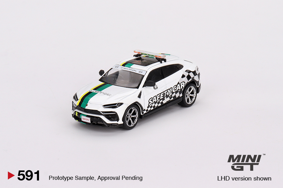 MINI GT #591 — Lamborghini Urus 2022 Macau GP Official Safety Car - Image 3