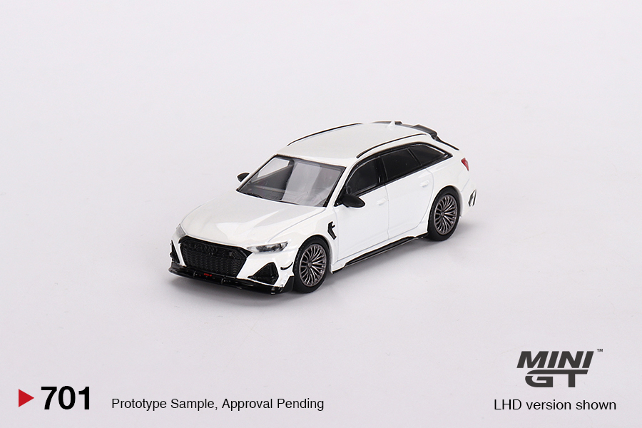 MINI GT #701 — Audi ABT RS6-R Glacier White Metallic - Image 3