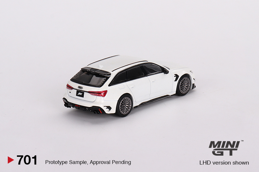 MINI GT #701 — Audi ABT RS6-R Glacier White Metallic - Image 4