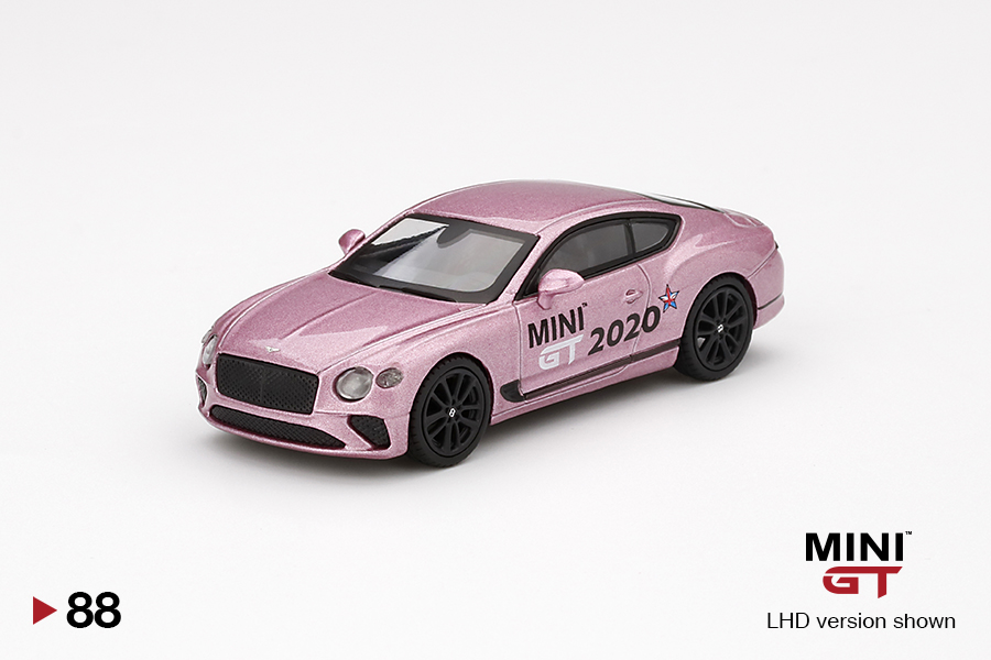 MINI GT #88 — Bentley Continental GT Passion Pink 2020 MINI GT Gift Car - Image 3