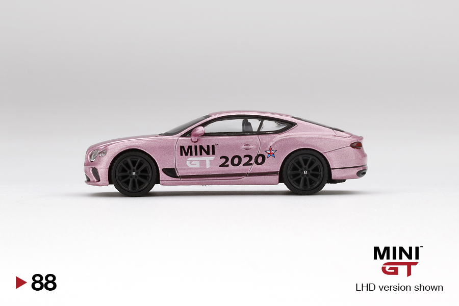 MINI GT #88 — Bentley Continental GT Passion Pink 2020 MINI GT Gift Car - Image 5