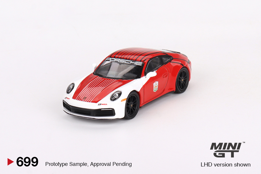 MINI GT #699 — Porsche 911 (992) Carrera S Safety Car 2023 IMSA Daytona 24 Hrs - Image 3