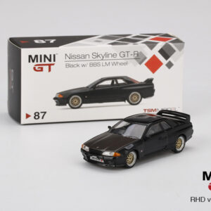 MINI GT #87 — Nissan Skyline GT-R (R32) Black w/ BBS LM Wheel RHD version only.