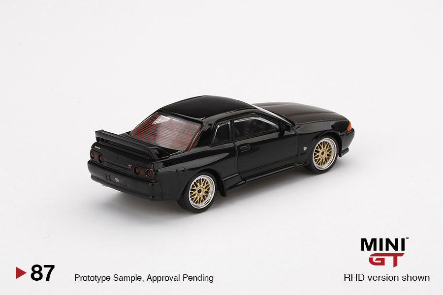 MINI GT #87 — Nissan Skyline GT-R (R32) Black w/ BBS LM Wheel RHD version only. - Image 4