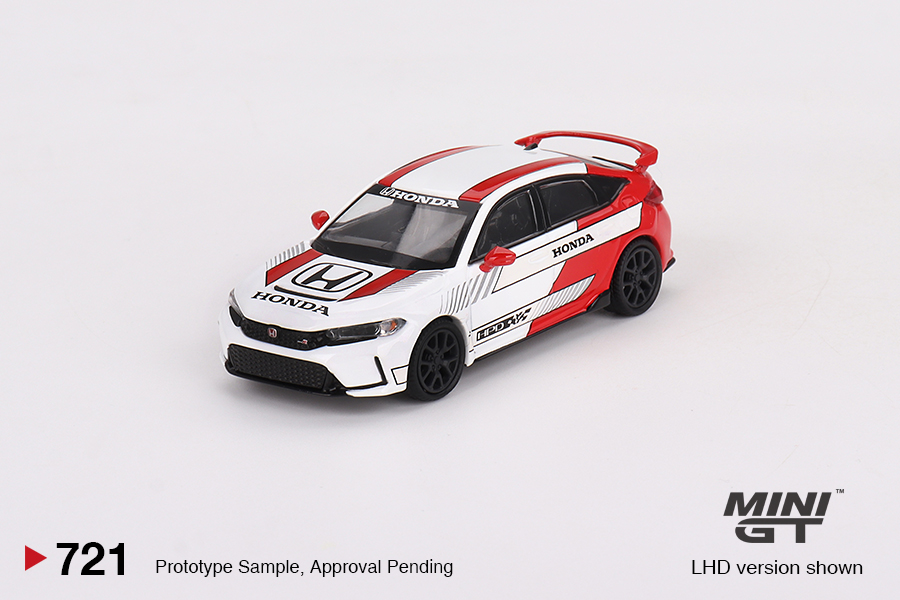 MINI GT #721 — Honda Civic Type R #2 2023 Pace Car White - Image 3