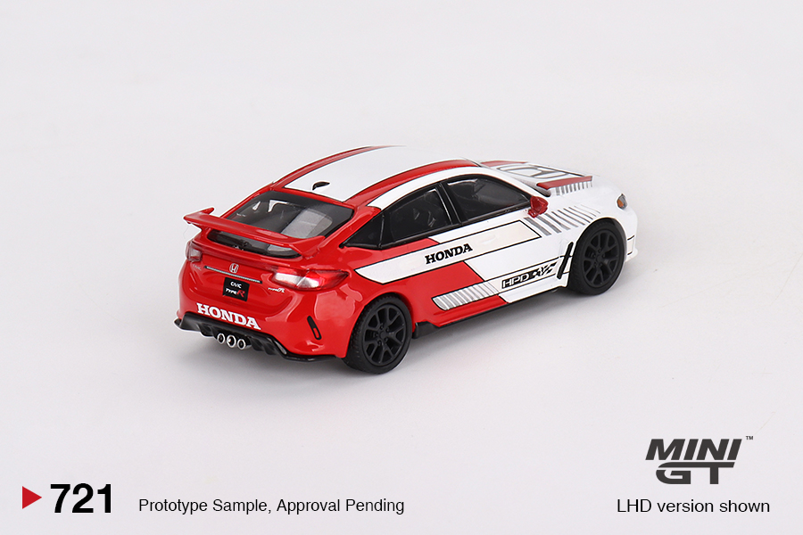 MINI GT #721 — Honda Civic Type R #2 2023 Pace Car White - Image 4