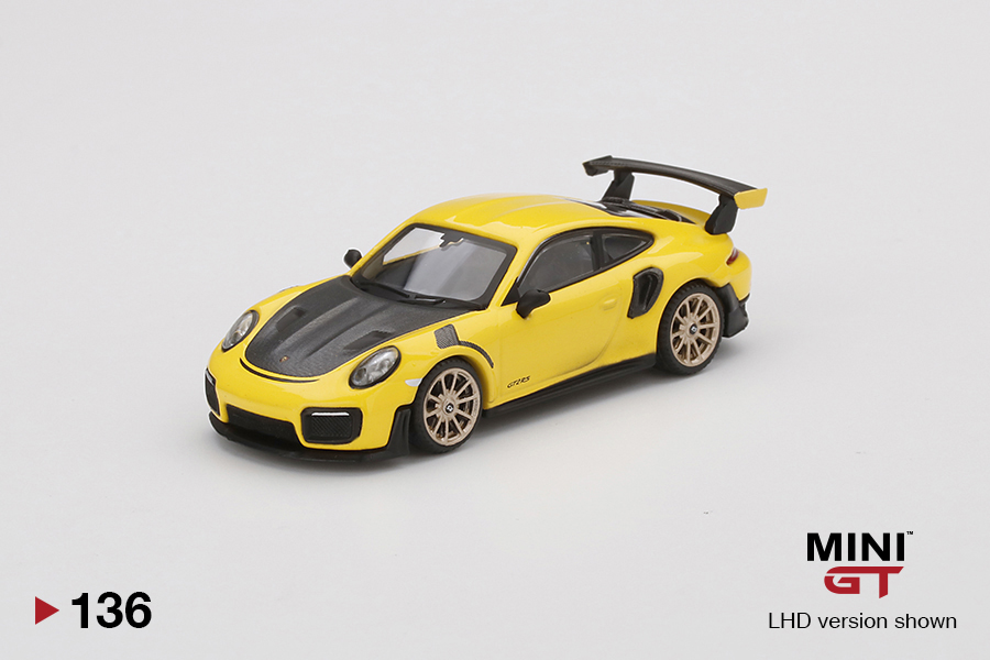 MINI GT #136 — Porsche 911 GT2 RS Racing Yellow LHD / RHD Available - Image 3
