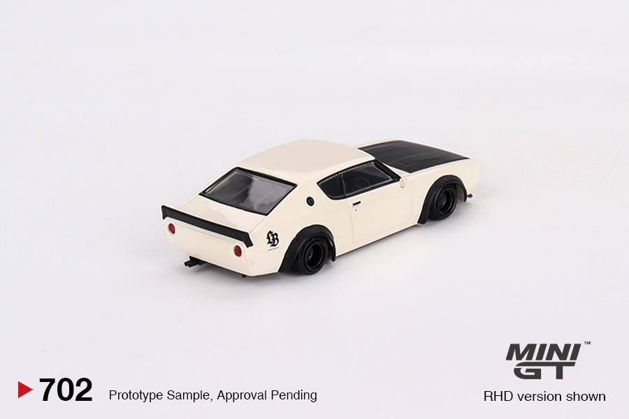 MINI GT #702 — Nissan Skyline Kenmeri Liberty Walk White - Image 4