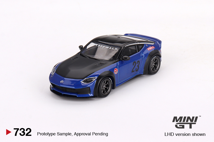 MINI GT #732 — Nissan Z LB★NATION WORKS Seiran Blue - Image 3