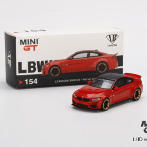 MINI GT #154 — LB★WORKS BMW M4 Red w/ Copper Wheel LHD version - MGT00154-L RHD version - MGT00154-R