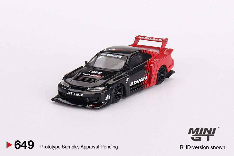 MINI GT #649 — Nissan LB-Super Silhouette S15 SILVIA ADVAN RHD version only - Image 3