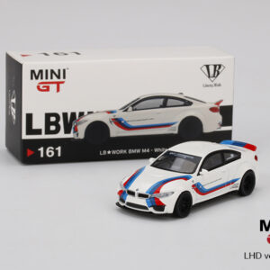 MINI GT #161 — LB★WORKS BMW M4 White W/ M Stripe