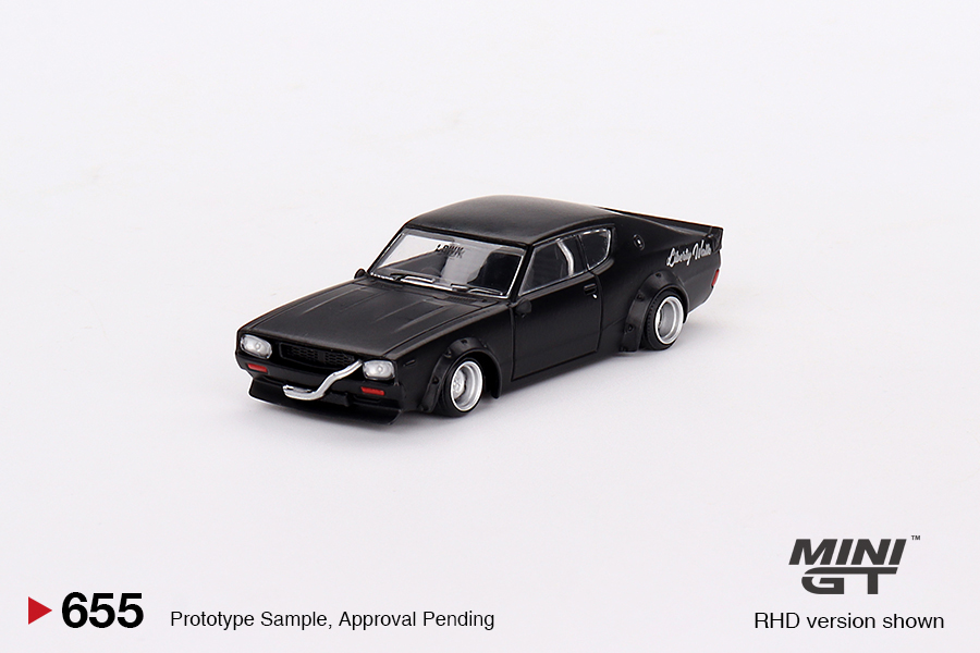 MINI GT #655 — Nissan Skyline Kenmeri Liberty Walk Matt Black - Image 3