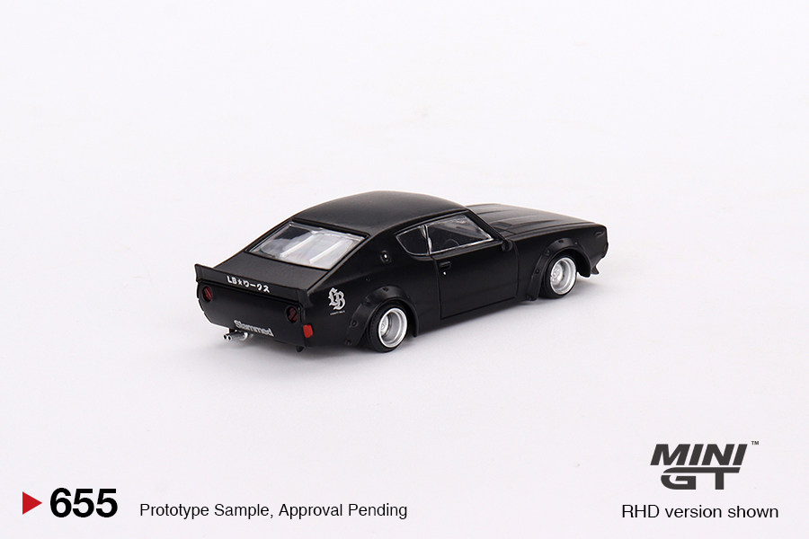 MINI GT #655 — Nissan Skyline Kenmeri Liberty Walk Matt Black - Image 4