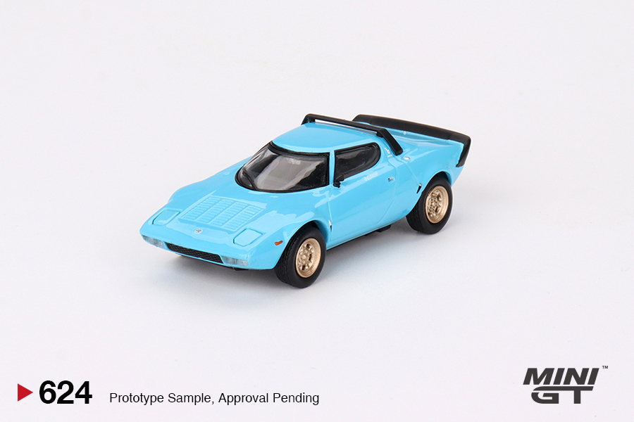 MINI GT #624 — Lancia Stratos HF Stradale Azzuro Chiaro - Image 3