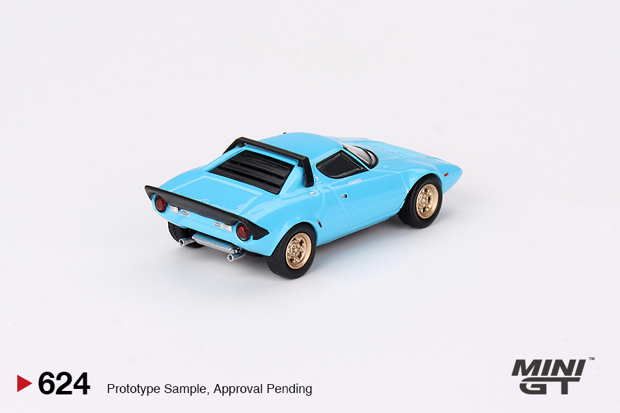 MINI GT #624 — Lancia Stratos HF Stradale Azzuro Chiaro - Image 4