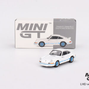 MINI GT #715 — Porsche 911 Carrera RS 2.7 Grand Prix White with Blue Livery