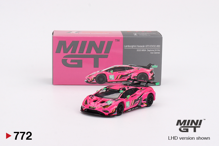 MINI GT #772 — Lamborghini Huracán GT3 EVO2 #83 Iron Dames 2023 IMSA Daytona 24 Hrs