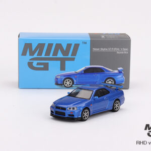 MINI GT #759 — Nissan Skyline GT-R (R34) V-Spec Bayside Blue