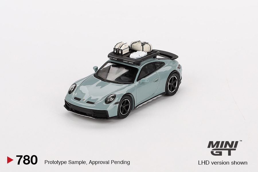 MINI GT #780 — Porsche 911 Dakar Shade Green Metallic - Image 3