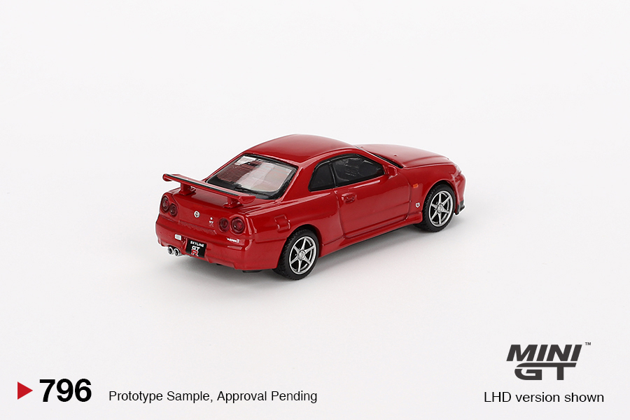 MINI GT #796 — Nissan Skyline GT-R (R34) V-Spec Active Red - Image 4