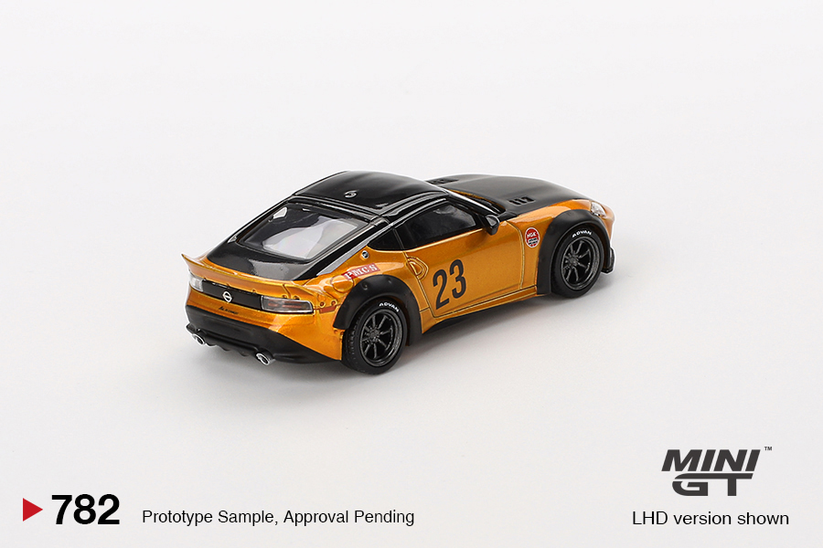 MINI GT #782 — Nissan Z LB ★ NATION WORKS LB Gold RHD version only Nissan Z LB ★ NATION WORKS LB Gold - Image 4