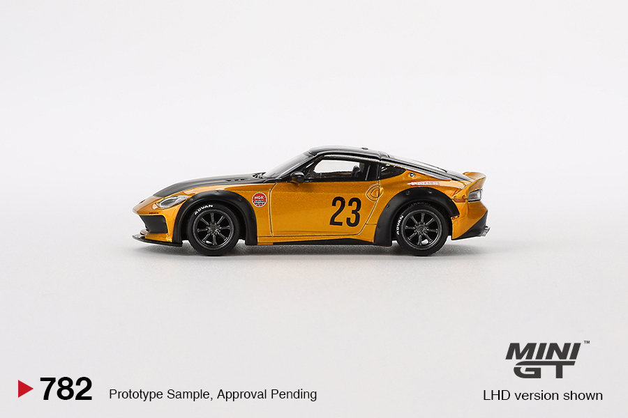 MINI GT #782 — Nissan Z LB ★ NATION WORKS LB Gold RHD version only Nissan Z LB ★ NATION WORKS LB Gold - Image 5