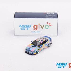 MINI GT #633 — Nissan Silvia (S15) Rocket Bunny Chrome Blue MINI GT GIVE 2023 CHINA Limited 1200 pcs