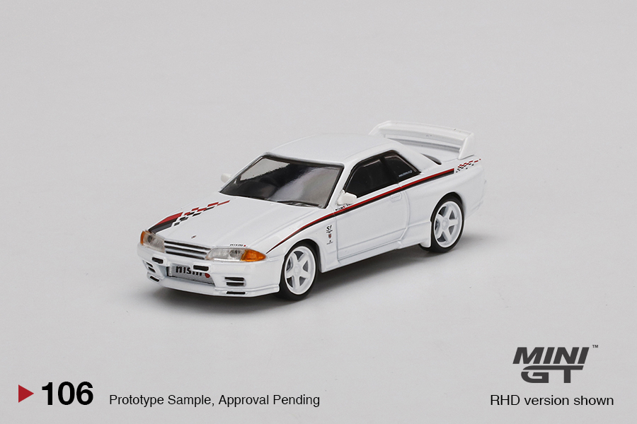 MINI GT #106 — Nissan Skyline GT-R (R32) Nismo S-Tune White - Image 3