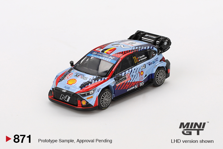 MINI GT #871 — Hyundai i20 N Rally1 Hybrid #11 2024 Rallye Monte-Carlo Winner - Image 3