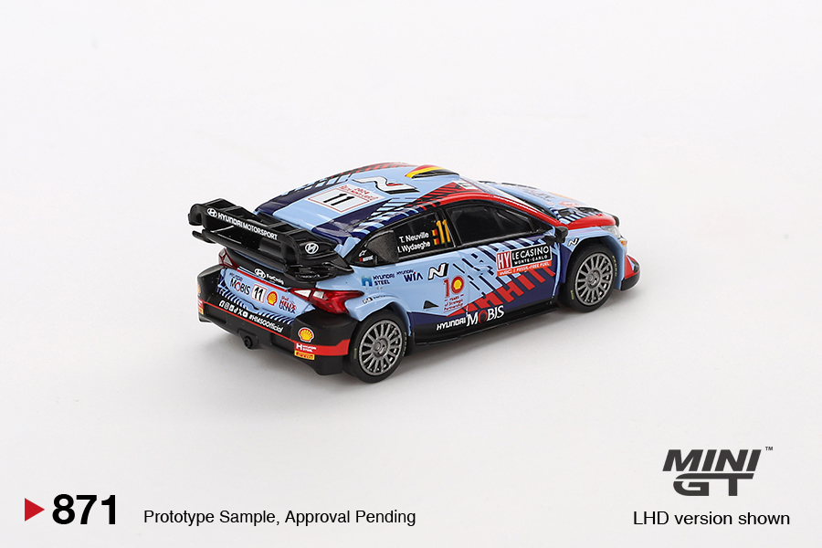 MINI GT #871 — Hyundai i20 N Rally1 Hybrid #11 2024 Rallye Monte-Carlo Winner - Image 4