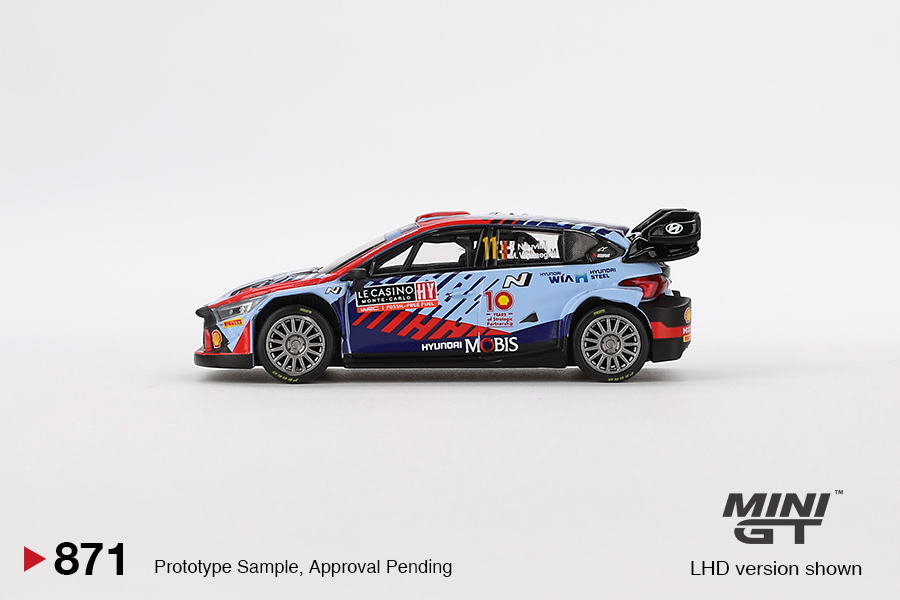 MINI GT #871 — Hyundai i20 N Rally1 Hybrid #11 2024 Rallye Monte-Carlo Winner - Image 5
